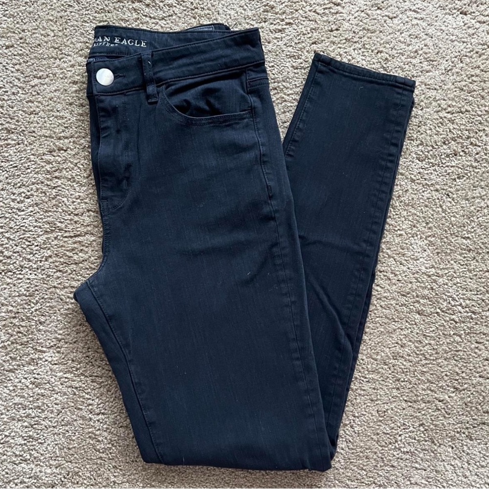 American Eagle Outfitter Black Super Stretch Skinny Jeans